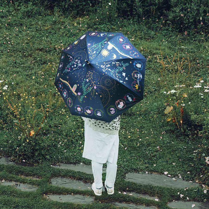カサノヴァ 晴雨兼用長傘 パゴダ （アンティークローズ) Think Bee! カサノヴァ 晴雨兼用長傘 パゴダ (フリル付)(アンティークローズ